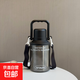 新款保溫杯大容量家用保溫瓶茶水分離便攜不銹鋼水杯保溫水壺男女 灰黑1000ml