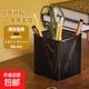 金屬網(wǎng)狀筆筒ins風(fēng)簡(jiǎn)約時(shí)尚大容量多功能桌面辦公好物收納筒化妝刷學(xué)生收納筒 黑色-方型（金屬加厚款）