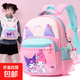 庫洛米書(shū)包女孩寶寶幼兒園3-6歲雙肩包卡通兒童輕便護脊背包9558 深粉色+掛件