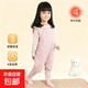 嬰兒童睡袍棉睡袋秋冬保暖背心式防踢被神器男女童加厚兒童睡衣 粉色 120