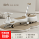 扭扭車(chē)兒童玩具兒童防側翻寶寶溜溜車(chē)嬰兒搖搖車(chē)扭扭車(chē)兒童 5199搖擺車(chē) 咖色 推把款+車(chē)斗