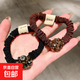 發(fā)繩捷克鉆大腸發(fā)繩發(fā)飾丸子頭發(fā)圈高彈皮筋頭繩頭飾 黑色+咖色