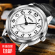 沃凱手表全自動(dòng)數字大盤(pán)手表高顏值小眾輕奢簡(jiǎn)約復古高級男士腕表 【數字盤(pán)面】黑帶白面