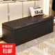 服裝店長(cháng)方形收納沙發(fā)凳儲物試衣間凳子鞋店換鞋凳長(cháng)條凳可坐鞋柜 黑色 120*40*40