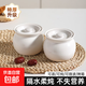 瓦罐煨湯燉盅家用商用隔水燉一人蒸蛋帶蓋燉罐沙縣小吃陶瓷煲湯罐 【加厚款】瓦罐白色2個(gè) 500ml
