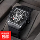 新款運動(dòng)手表酒桶商務(wù)男士多功能計時(shí)日歷潮流防水非機械石英腕表 酒桶-黑色