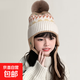 兒童帽子秋冬季護(hù)耳帽寶寶針織保暖防風(fēng)套頭帽男女童提花毛線冬帽 冬季護(hù)耳針織帽-咖卡-1個(gè)