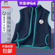 巴布豆男童秋冬馬甲2025新款男孩搖粒絨背心外穿兒童寬松坎肩冬裝 【搖粒絨馬甲】H巴布中圓形魔術(shù)貼K暗夜藍 160