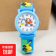 新款韓版兒童挖掘機卡通手表小男孩防水潮流腕表幼兒園女童電子表 卡通手表-藍色-挖掘機款