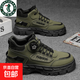 【潮流工裝靴】歐倫啄木鳥(niǎo)單棉同款男鞋運動(dòng)防滑耐磨戶(hù)外馬丁靴 綠色-H631 【升級款】 41 (255mm) 【標準尺碼】