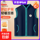 巴布豆童裝兒童馬甲2025新款男童背心外穿中大童搖粒絨坎肩秋冬裝 H巴布中圓形魔術(shù)貼K暗夜藍 160