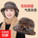 秋冬季中老年人帽子女加厚毛呢漁夫帽媽媽春秋盆帽老太太奶奶布帽 卡其色 均碼（57-58cm）