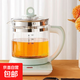 養生壺燒水壺熱水壺恒溫壺養生燒水壺煮茶壺煮茶器泡茶壺一體機全自動(dòng)玻璃保溫小家用 綠色 1.8L 養生壺