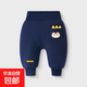 中小童秋季夾棉保暖長(cháng)褲男女童卡通可愛(ài)屁屁褲秋冬款高腰護肚長(cháng)褲 歡樂(lè )企鵝【墨蘭】 110