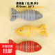新款貓玩具自嗨解悶貓薄荷魚(yú)麻布仿真魚(yú)幼貓磨牙耐咬耐用貓咪玩具 薄荷波浪魚(yú) 紅色（20*7）cm