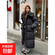 2025年女冬新款大被子超好看泡芙柔軟長(cháng)款過(guò)膝棉衣加厚棉服外套 黑色 S （75-105斤）