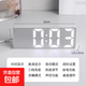 夜光鏡面時(shí)鐘裝內置usb線(xiàn)擺臺式擺件led數字顯示多功能實(shí)用家用生活必需品 桌面鬧鐘-白殼鏡面白燈-1個(gè)