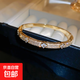 韓國鋯石花朵手鐲小眾時(shí)尚簡(jiǎn)約百搭手環(huán)氣質(zhì)輕奢高級感手飾批發(fā)女 手鐲-金色