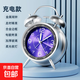 2025新款鬧鐘學(xué)生專(zhuān)用超大聲機械金屬打鈴上學(xué)起床神器初中生鐘表老式復古鬧鈴 深邃藍-夜光指針【充電款】 4英寸