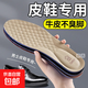 真皮鞋鞋墊男吸汗防臭透氣男士鞋墊純牛皮真皮運動(dòng)減震超軟底舒適 【3雙】米色-真牛皮皮鞋專(zhuān)用鞋墊 41-42碼