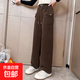 女童秋冬燈芯絨褲子中大兒童新款加絨休閑褲女孩寬松加厚一體絨褲 咖色加絨 【清倉特價(jià)甩賣(mài)】 150