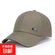 春秋季新款中老年男士帽子戶(hù)外休閑遮陽(yáng)三明治帽檐夾心鴨舌棒球帽 卡其色 可調節