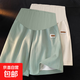 孕婦短褲女夏季外穿休閑三分褲新款寬松直筒運動(dòng)孕婦夏裝褲子 杏色+綠色（2條裝） L建議115-130斤