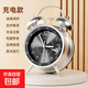 2025新款鬧鐘學(xué)生專(zhuān)用超大聲機械金屬打鈴上學(xué)起床神器初中生鐘表老式復古鬧鈴 宇宙黑-夜光指針【充電款】 4英寸