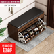 入戶(hù)換鞋凳家用門(mén)口可坐鞋柜坐凳一體翻斗鞋架玄關(guān)儲物進(jìn)門(mén)穿鞋凳 【抽屜靴位款】100cm原野橡木色