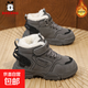 巴布豆兒童棉鞋冬季加絨保暖高幫男童棉靴皮面女童運動(dòng)鞋防滑耐磨 深灰色 38 （內長(cháng)24.0cm）