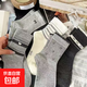 蝴蝶結愛(ài)心條紋襪子女襪秋冬款運動(dòng)風(fēng)中筒襪韓版外穿百搭長(cháng)襪 長(cháng)筒女襪（新人專(zhuān)享）2雙裝 均碼