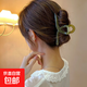 果凍色【11CM】交叉夾氣質(zhì)盤(pán)發(fā)抓夾簡(jiǎn)約鯊魚(yú)夾子洗澡發(fā)夾頭飾女 果凍綠【11CM】