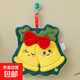 可愛(ài)卡通圣誕節超柔擦手巾可掛式手巾加厚刺繡毛巾兒童巾圣誕節 卡通擦手巾-鈴鐺款-1個(gè)