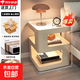 床頭柜小型創(chuàng  )意鐵藝床頭柜替代品現代簡(jiǎn)約輕奢家用臥室床頭置物架 【全鐵藝】奶油白40*55cm