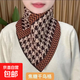 千格鳥(niǎo)三角圍巾圍脖護頸假領(lǐng)套頭脖套套頭保暖男女通用三角巾秋冬 焦糖千鳥(niǎo)格