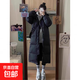 長(cháng)款棉服女冬季2025新款情侶同款過(guò)膝寬松加厚保暖外套防寒服 黑色 S