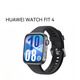 華為【新色上市】HUAWEI WATCH FIT 4 氟橡膠表帶華為運動(dòng)智能手表超輕薄大屏潮流運動(dòng)藍牙 韻律黑（腕圍130-210mm）