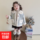 女童加絨外套2025新款洋氣兒童衣服秋冬小女孩時(shí)尚加厚兔耳朵上衣 圖片色 140 cm