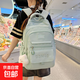 書(shū)包女學(xué)生森系純色百搭耐用大容量雙肩包女初高中大學(xué)通勤背包 綠