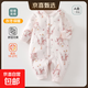爆款幼兒連體衣夾棉薄棉長(cháng)袖哈衣寶寶保暖爬服嬰兒衣服秋冬新款 40g薄棉-天鵝起舞 80cm