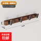 胡桃木免打孔衣帽掛鉤家用臥室門(mén)后玄關(guān)掛鉤壁掛式置物收納掛衣鉤 L型輕奢衣帽排鉤-四鉤-免打孔/打孔