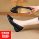 軟底不累腳女鞋坡跟單鞋女2025新款秋季通勤百搭媽媽鞋 黑色 39