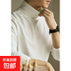 絲光棉高領(lǐng)打底衫男秋冬抗靜電保暖翻領(lǐng)長(cháng)袖T恤純色衛衣2025新款 白色 XL