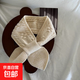 寶寶圍巾韓版嬰幼兒秋冬季戶(hù)外保暖簡(jiǎn)約純色好搭洋氣兒童交叉圍脖 寶寶圍巾-米色-1個(gè)