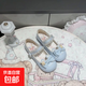 原創(chuàng  )新款小熊奶芙lo鞋lolita小低跟圓頭單鞋日常洛麗塔學(xué)生小皮鞋 藍色 36