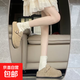 增高小個(gè)子勃肯鞋拖鞋女款外穿2025春夏季百搭厚底一腳蹬包頭半托 沙色 38