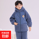 冬季兒童睡衣加厚女童中大童家居服2025面包服套裝三層夾棉棉衣 杜維埃藍面包服 160 建議身高(145-155)