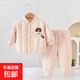嬰幼兒冬季卡通套裝哈衣新生兒爬服寶寶衣服外穿分體秋冬裝外出服 小浣熊套裝粉 80 【6-10個(gè)月】
