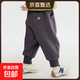 兒童褲子男女童加絨外穿秋冬裝加厚奧粒絨女褲 加絨-灰色獅子 100 【建議身高90-100cm】