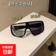 夜騎日夜兩用墨鏡男女大臉?lè )里L(fēng)變色騎行眼鏡潮反光運動(dòng)護目變色鏡 夜視變色眼鏡-黑框-1個(gè) -